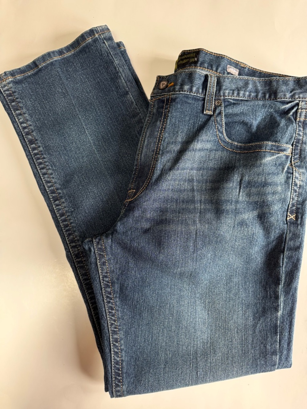 NWOT! Ariat Rebar M5 Straight Leg Work Jeans 40x34 DuraStretch Medium Wash